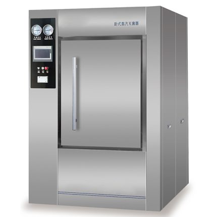 ångsterilisator med horisontellt tryck och förvakuum